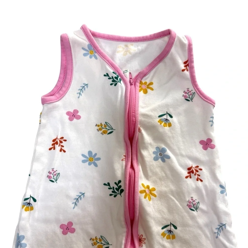 Daysu White and Colorful Baby SleepSack Wearable Blanket Size M 6 to 12 Months